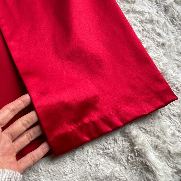 Vintage Cache red satin dress column cocktail maxi square‎ neck sleeveless S - Picture 8 of 17